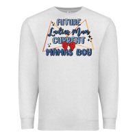 Oatmeal Heather future ladies man current mamas boy Premium Sweatshirt - MaliasSmallBusiness