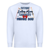 White future ladies man current mamas boy Premium Sweatshirt - MaliasSmallBusiness