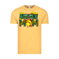 Vintage Mustard softball mom with leopard Vintage Tee - Zillion Design Studio
