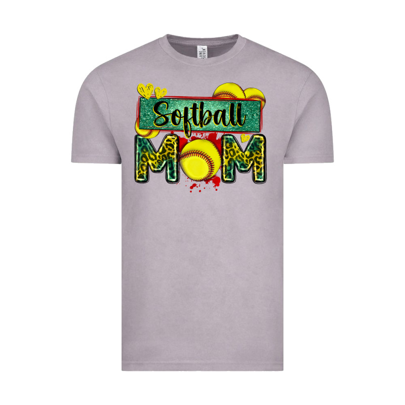 Softball Mom With Leopard Vintage Tee by Zillion Design Studio | Teevron