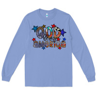 Colony Blue god bless america Long Sleeve Tee - CowhideDigitalArt