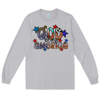 Moon Dust god bless america Long Sleeve Tee - CowhideDigitalArt