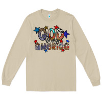 Mushroom god bless america Long Sleeve Tee - CowhideDigitalArt