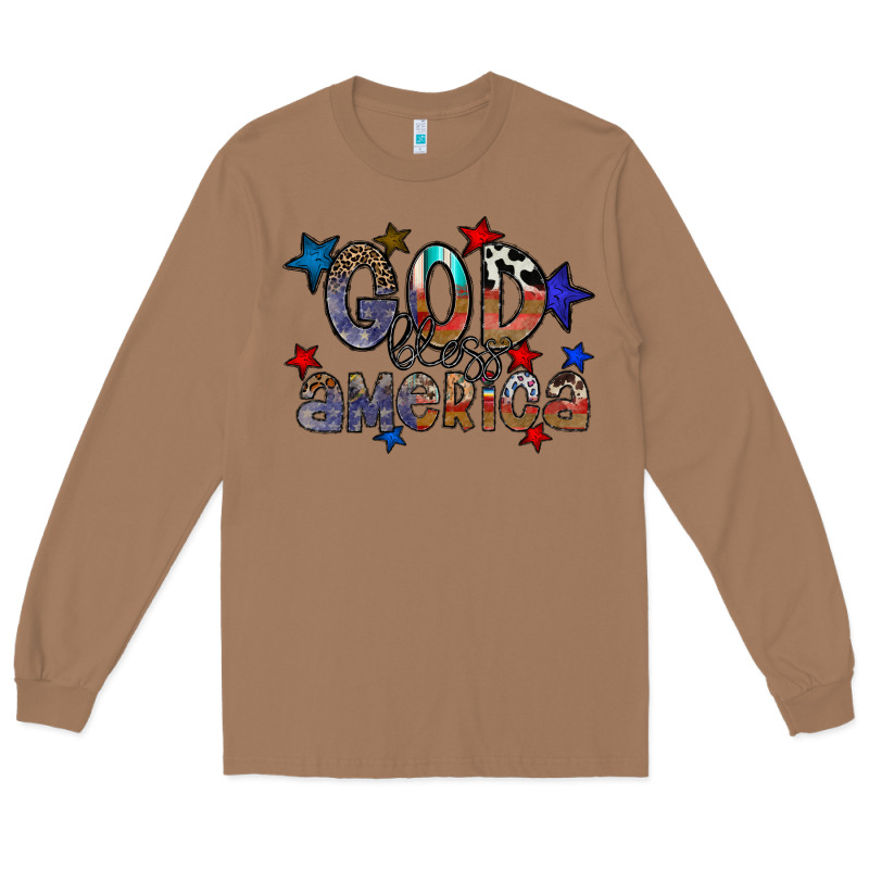 God Bless America Long Sleeve Tee by CowhideDigitalArt | Teevron
