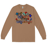 Toasted Coconut god bless america Long Sleeve Tee - CowhideDigitalArt