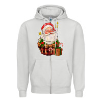 Dove Grey santa claus cupcake Zipper Hoodie - AdoDesignShop