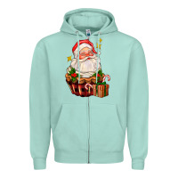 Seafoam santa claus cupcake Zipper Hoodie - AdoDesignShop