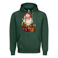 Sports Green santa claus cupcake Zipper Hoodie - AdoDesignShop