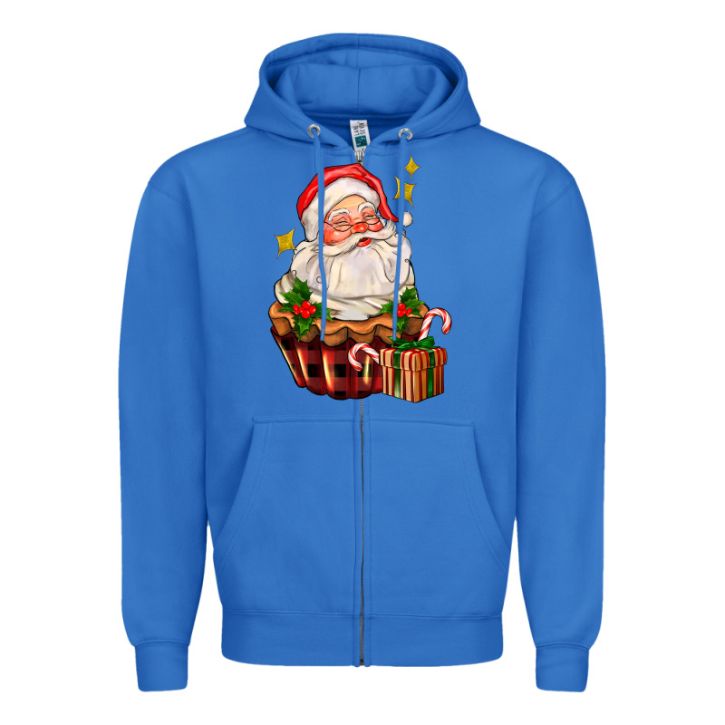 Santa Claus Cupcake Zipper Hoodie by AdoDesignShop | Teevron
