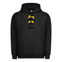 Pigment Black Yellow Flower Mom Skull Urban Hoodie - Bettercallsaul