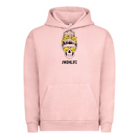 Pigment Salmon Yellow Flower Mom Skull Urban Hoodie - Bettercallsaul