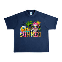 Navy hello summer cow Urban Heavy Tee - Zillion Design Studio