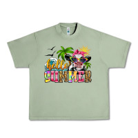 Oil Green hello summer cow Urban Heavy Tee - Zillion Design Studio