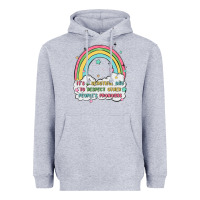 Heather Grey beautiful day to respect pronouns Heavyweight Hoodie - MaliasSmallBusiness