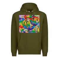 Army Green Pride LGBTQ+ Peace Tumbler Premium Hoodie - BundleAndBundleShop