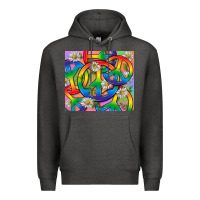 Charcoal Heather Pride LGBTQ+ Peace Tumbler Premium Hoodie - BundleAndBundleShop
