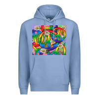Colony Blue Pride LGBTQ+ Peace Tumbler Premium Hoodie - BundleAndBundleShop