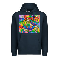 Navy Pride LGBTQ+ Peace Tumbler Premium Hoodie - BundleAndBundleShop