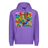 Purple Pride LGBTQ+ Peace Tumbler Premium Hoodie - BundleAndBundleShop