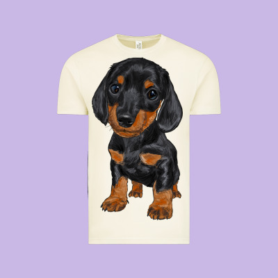 Dachshund Puppy Vintage Tee Designed By Ranaportraitstore
