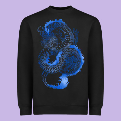Heavyweight Sweatshirt blue dragon