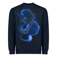 Navy blue dragon Heavyweight Sweatshirt - RanaPortraitStore