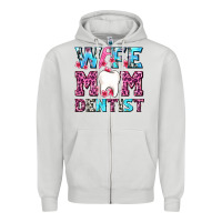 Dove Grey Wife Mom Dentist With Tooth And Floss Zipper Hoodie - AdoDesignShop