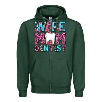 Sports Green Wife Mom Dentist With Tooth And Floss Zipper Hoodie - AdoDesignShop