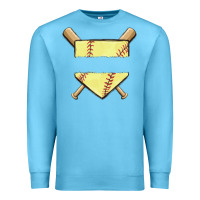 Ocean Blue custom baseball Premium Sweatshirt - MaliasSmallBusiness