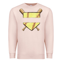 Pale Pink custom baseball Premium Sweatshirt - MaliasSmallBusiness