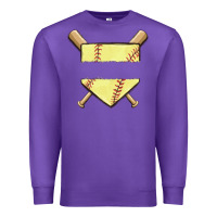 Purple custom baseball Premium Sweatshirt - MaliasSmallBusiness