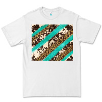 White turquoise glitter leopard and cowhide Premium Tee - Artiststas