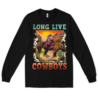 Black long live cowboys Long Sleeve Tee - FaDigitalArtStudio