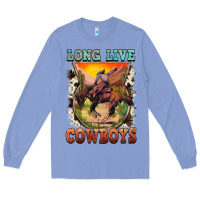 Colony Blue long live cowboys Long Sleeve Tee - FaDigitalArtStudio
