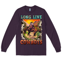 Plum long live cowboys Long Sleeve Tee - FaDigitalArtStudio