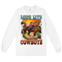 White long live cowboys Long Sleeve Tee - FaDigitalArtStudio