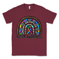 Burgundy autism awareness Classic Tee - CowhideDigitalArt