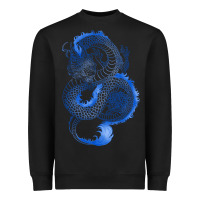 Black blue dragon Heavyweight Sweatshirt - RanaPortraitStore