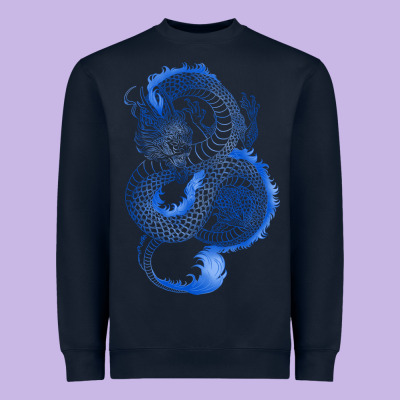 Heavyweight Sweatshirt blue dragon