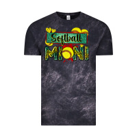 Cloud Black softball mini with leopard Vintage Tee - Zillion Design Studio