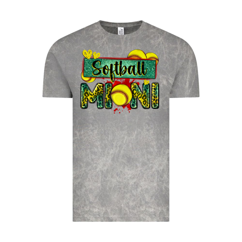Softball Mini With Leopard Vintage Tee by Zillion Design Studio | Teevron