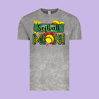 Softball Mini With Leopard Vintage Tee Designed By Zillion Design Studio