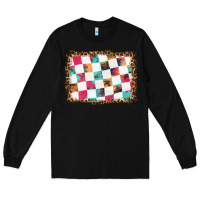 Black race background with leopard frame Long Sleeve Tee - HRA Design Shop