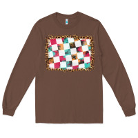 Chestnut race background with leopard frame Long Sleeve Tee - HRA Design Shop