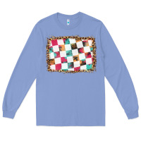 Colony Blue race background with leopard frame Long Sleeve Tee - HRA Design Shop