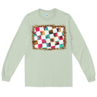 Matcha race background with leopard frame Long Sleeve Tee - HRA Design Shop