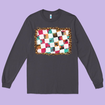 Race Background With Leopard Frame Long Sleeve Tee Designed By Hra Design Shop