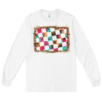 White race background with leopard frame Long Sleeve Tee - HRA Design Shop