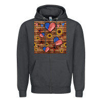 Smoke 4th of july hearts seamless pattern Zipper Hoodie - BundleAndBundleShop