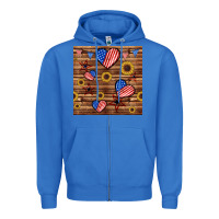 True Royal 4th of july hearts seamless pattern Zipper Hoodie - BundleAndBundleShop